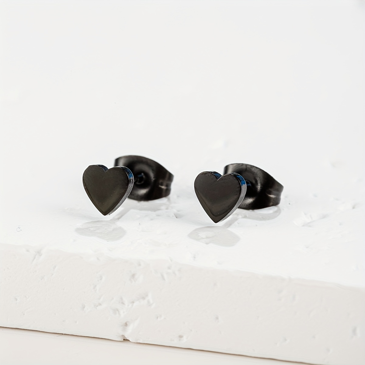 Heart Shaped Stud Earrings For Men Party